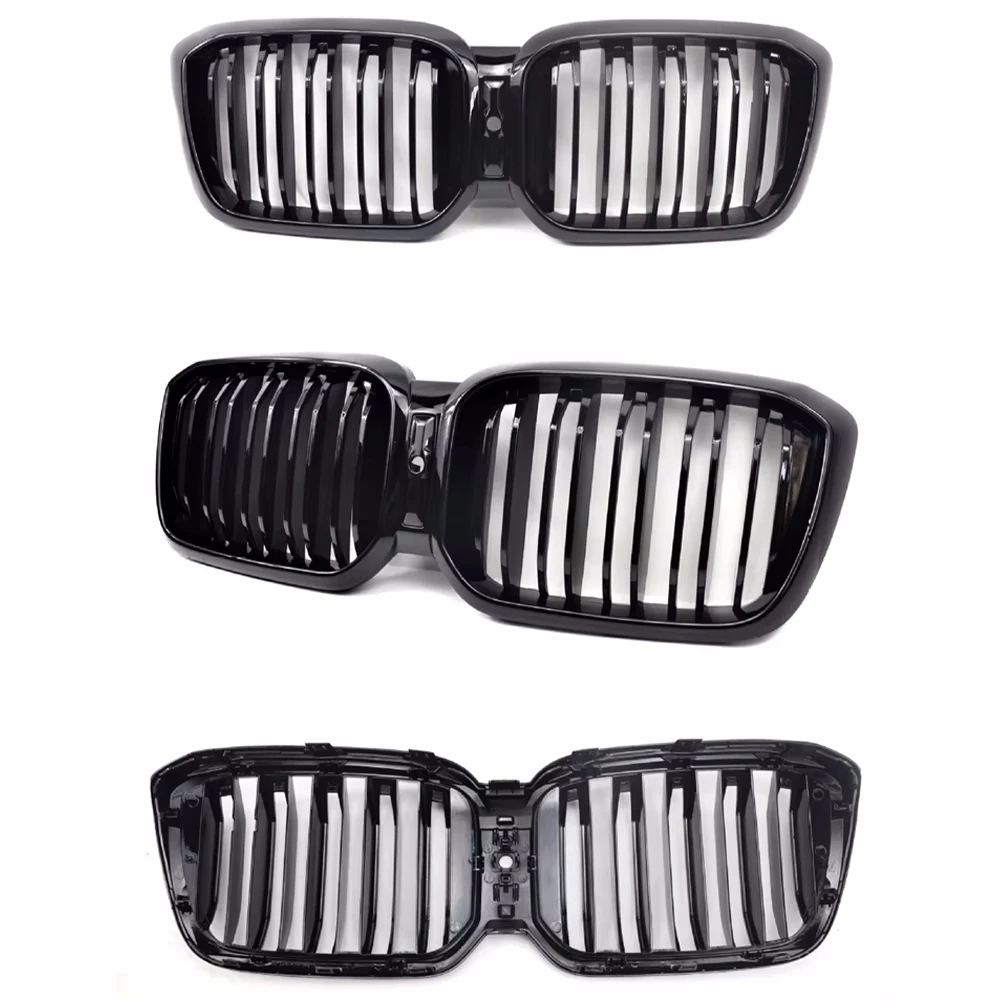 Фото Для BMW X3 G01 X4 G02 LCI 2022 2023 2024 xDrive20i M40i: Передняя решетка радиатора (одинарная/двойная) в стиле Racing №2
