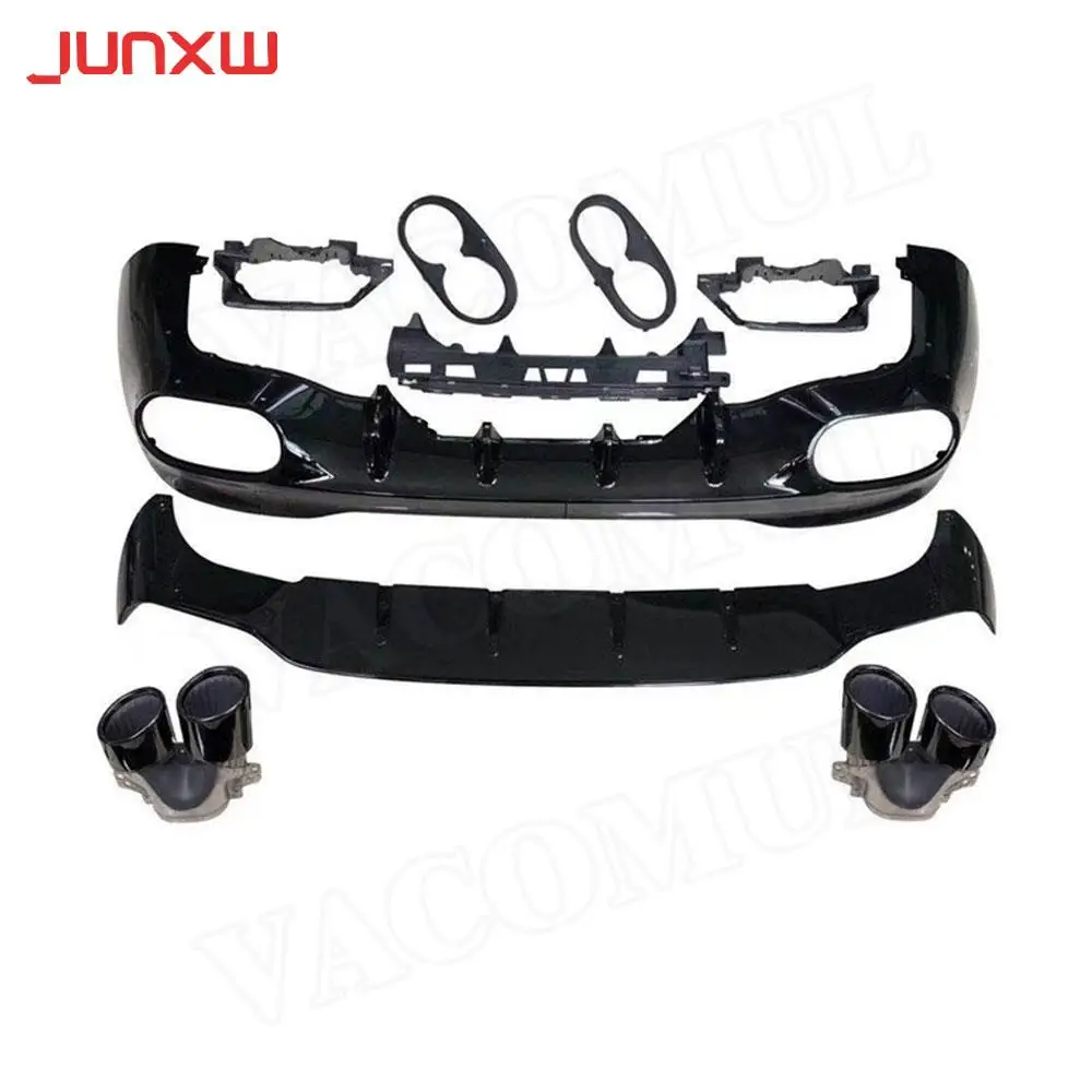 Полипропиленовый задний диффузор, спойлер для бампера с выхлопной трубой для Mercedes Benz W118 C118 CLA180 CLA200 CLA250 CLA35 CLA45 AMG 2020 2021