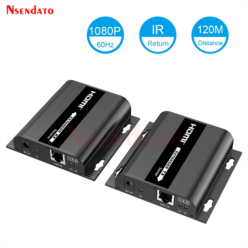 HDMI-удлинитель LKV383 HDbitt, RJ45, 1080P, 120 м