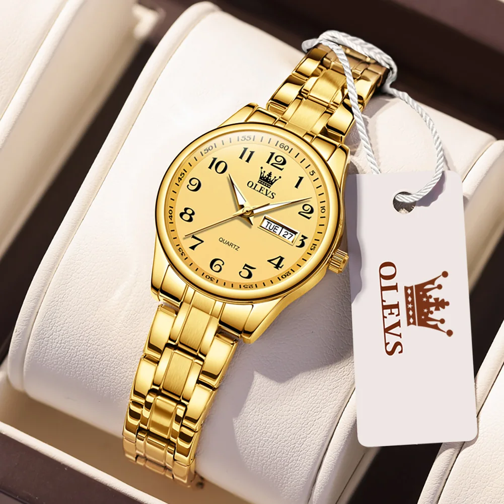 

2023 Luxury Women's Watches Date Luminous Waterproof Quartz Wristwatch Ladies Stainless Steel Clock Mujer Relogios Feminino 5567