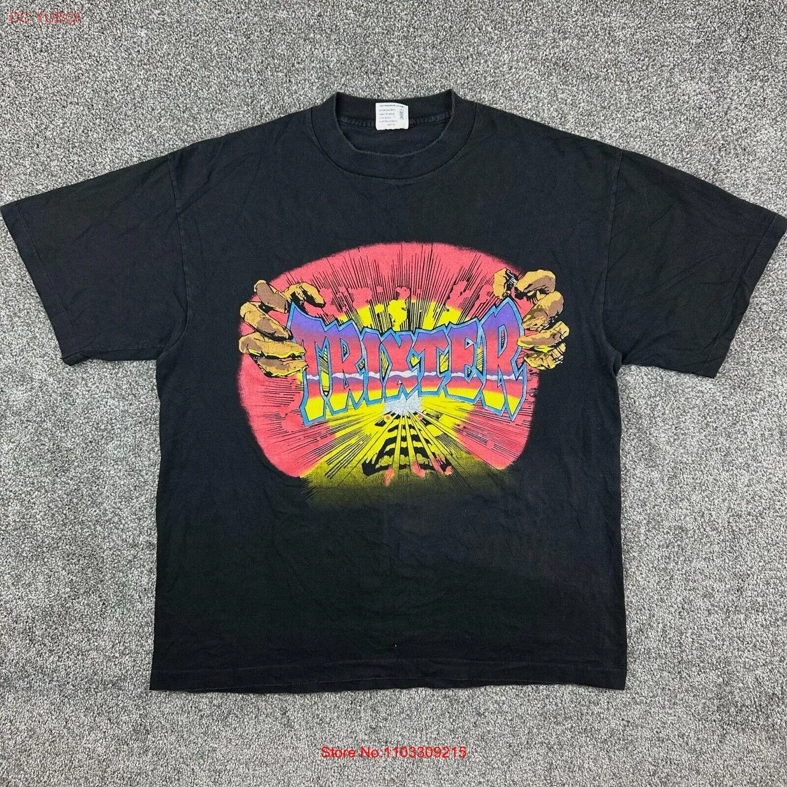 Винтажная мужская рубашка Trixter XL черная World Tour 1991 концертный рок-группа металл