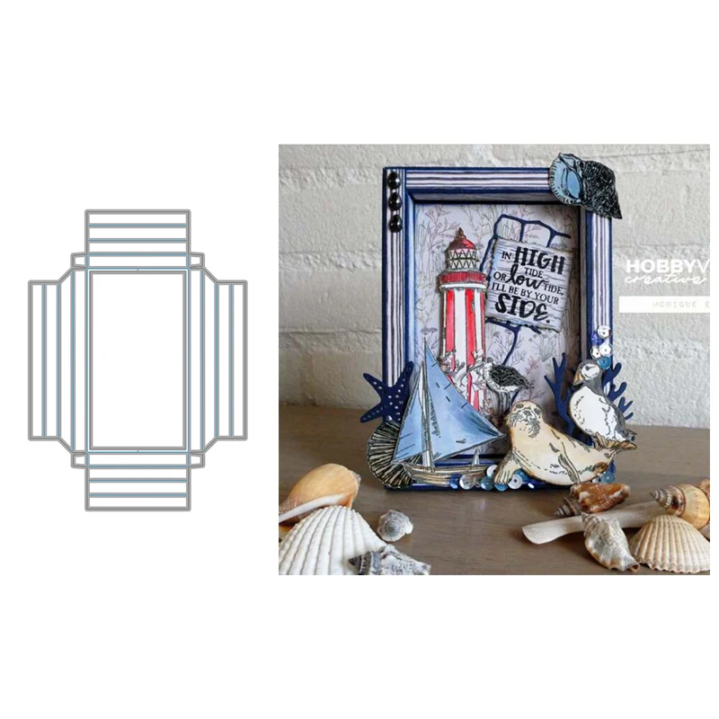 

2023 New Rectangular Photo Frame Metal Cutting Dies for Scrapbooking Handmade Mold Cut Stencil DIY Card Make Mould Model Craft