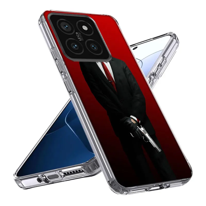 Man Hitman Agent Silicone Clear Phone Case For Xiaom Mi 12 12T 11T 10T 9T 13 11 10 9 8 Lite CC9 CC9E Pro 6X 5X A1 A2 A3 Cover Co