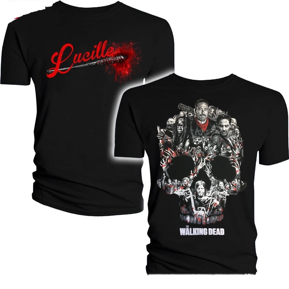 

The Walking Dead T-Shirt Negan Lucille Bat Saviors Twd Glenn Rick Daryl Carl Men T Shirt