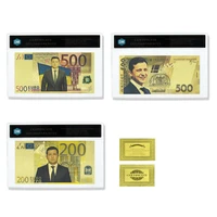 set of 3 colorful design zelensky euro 200 500 gold foil banknotes zelensky ukraine hryvnia 500 face value banknotes souvenirs