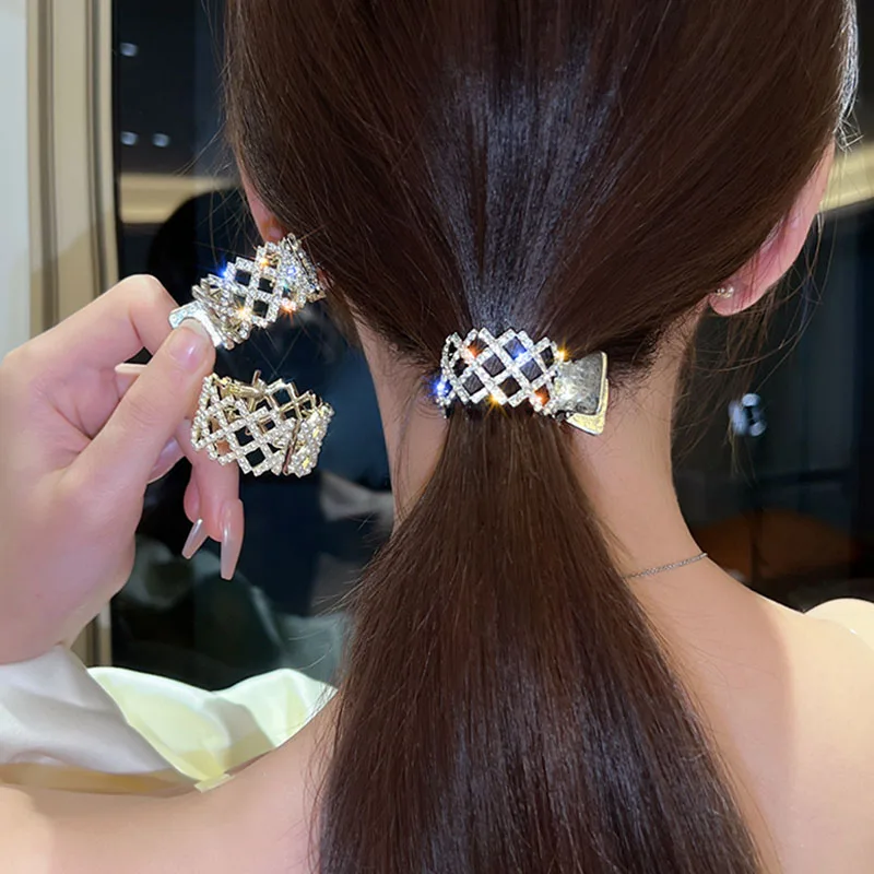 Женская элегантная роскошная круглая металлическая заколка Стразы для конского