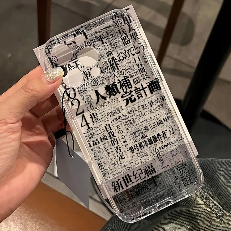 Чехол для Телефона iPhone 16 15 14 13 12 11 Mini Pro Max X XR XSMax 7 8 Plus SE20 E-evangelion V-eva A-genesis прозрачный
