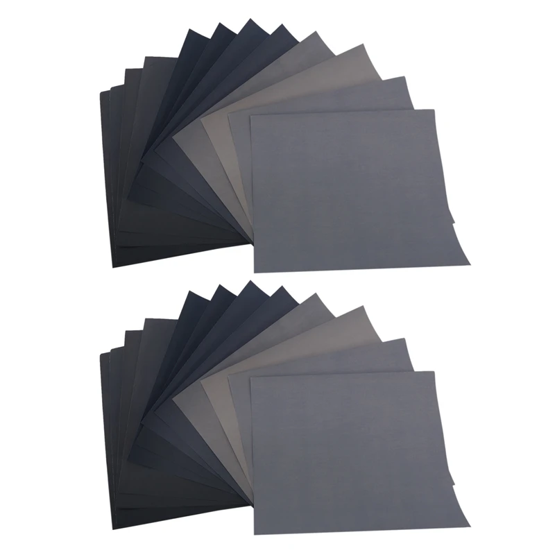 

Grit 1500 2000 2500 3000 5000 7000 High Precision Polishing Sanding Wet/Dry Abrasive Sandpaper Sheets - Germany, 24 Pack