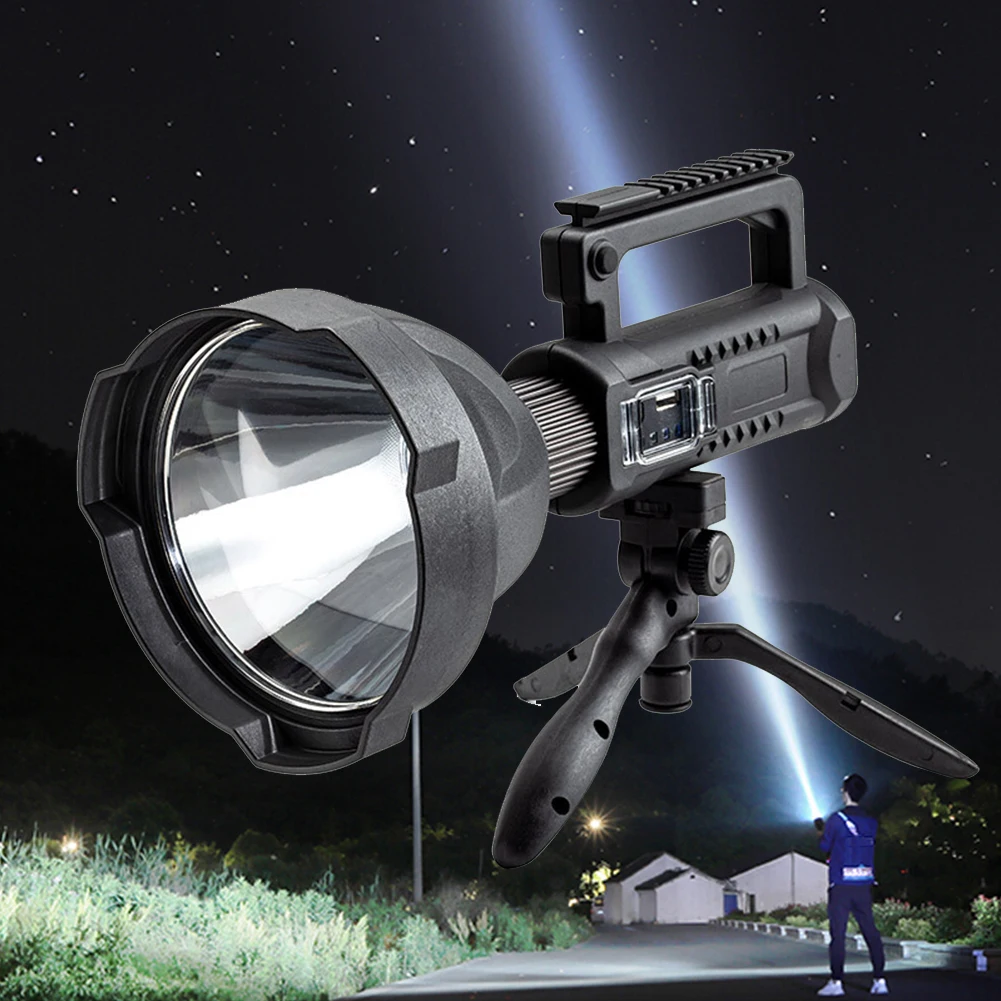 

Светодиодный Многофункциональный перезаряжаемый поиск светильник, яркая вспышка, портативный фонарь для кемпинга, водонепроницаемая лампа, внешняя фотовспышка для охоты