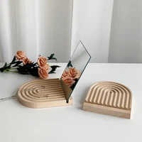 diy wooden storage serving tray dessert coffee basket bread food plate fruit cake platter for jewelry perfume tray