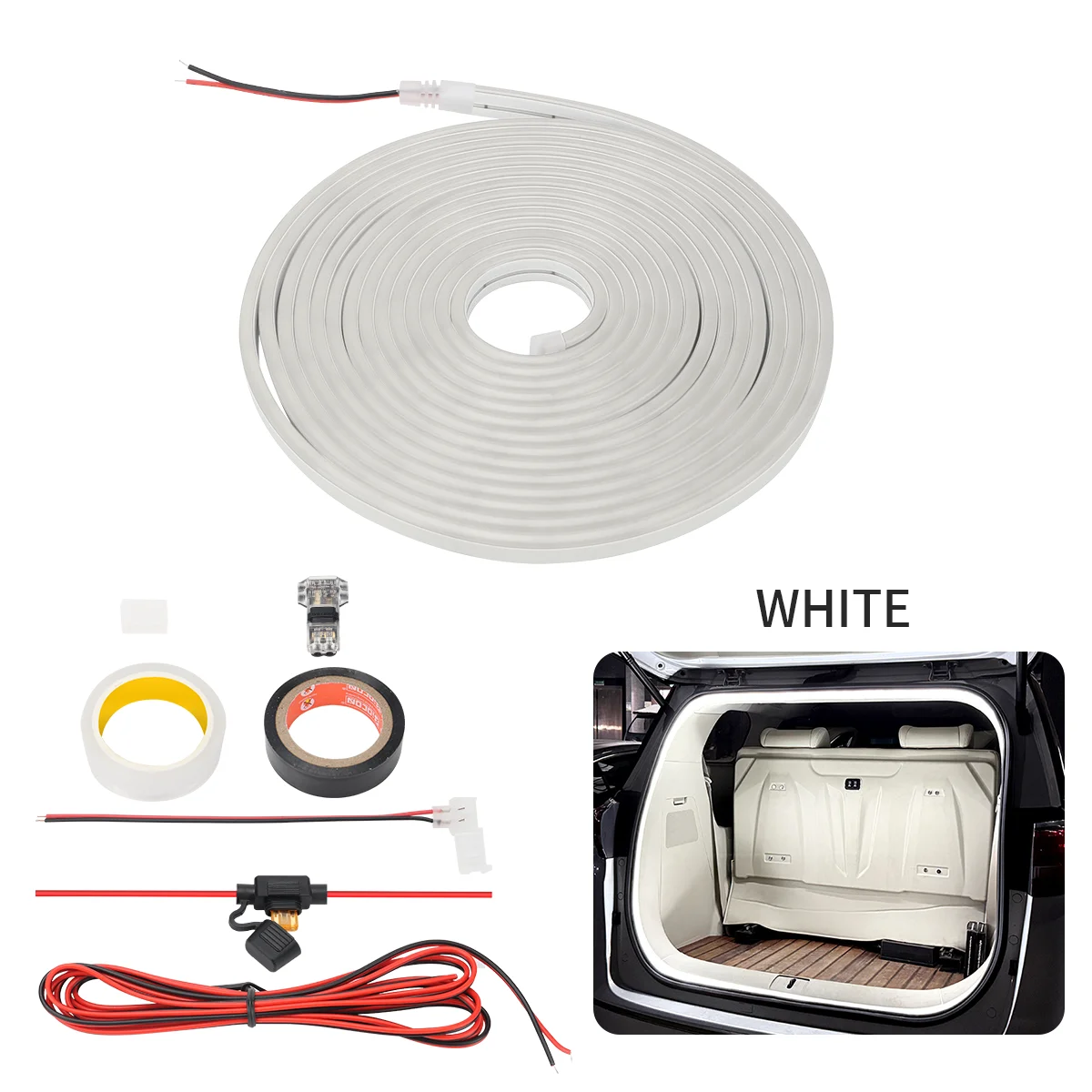 

Гибкая Светодиодная Лента Для Багажника Автомобиля, 5 М, Водонепроницаемая, С Автоматическим Распознаванием