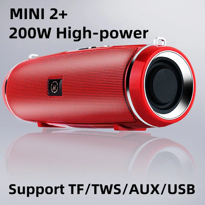 MINI 2 + 200 Вт мощные Bluetooth-колонки портативный уличный сабвуфер 3D стерео объемный