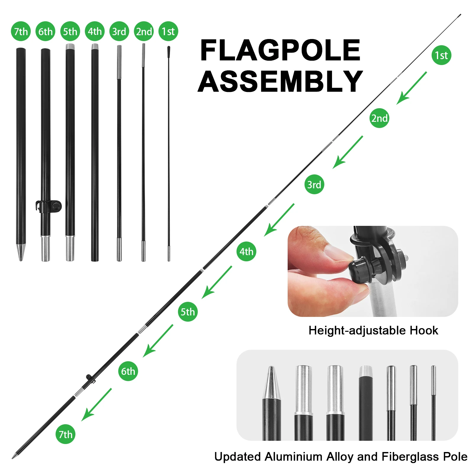 FSFLAG 1 шт. 280 см флаг с перьями для смены масла флагштоком рекламный наружный баннер