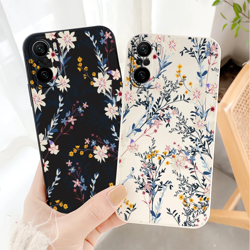 Чехол с цветочным принтом для Xiaomi Redmi K60 K40 K40S K30S K30I K30 Pro Plus ультра силиконовый