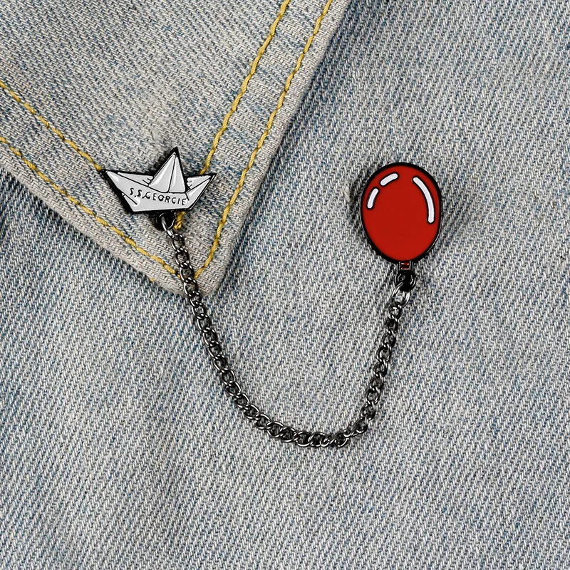 

Clown Boats and Balloons Friends Creativity Women's Brooch Christmas Enamel Pin Lapel Pins New Year Gift Badges Jewelry Fashion