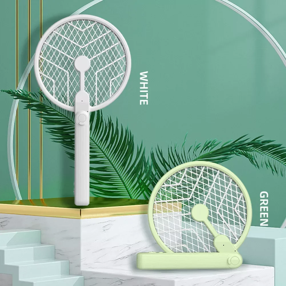 

3 in 1 Electric Flies Swatter Mosquito Trap Racket Anti Insect Bug Killer Foldable Rechargeable Mosquito Killer Physical Lamp