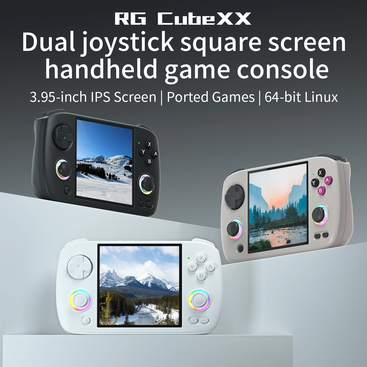 Фото ANBERNIC RG CubeXX Ретро портативная игровая консоль Linux RGB джойстик видеоигровой плеер поддерживает WIFI Bluetooth HD ТВ-соединение №2