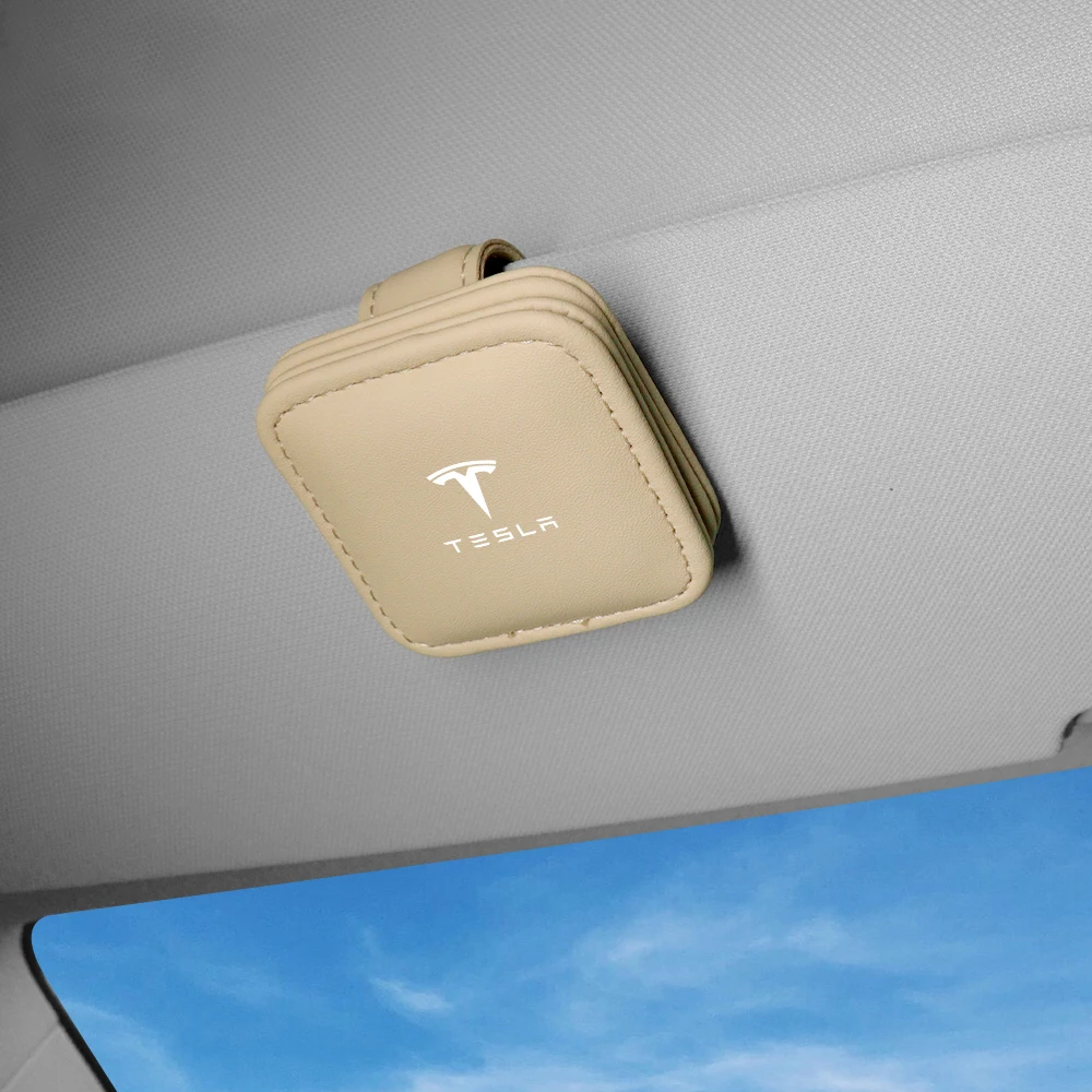 Автомобильные кожаные зажимы для очков солнцезащитный козырек фиксированный