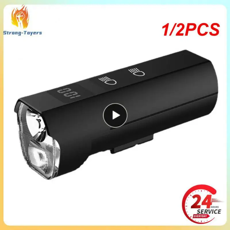 

1/2PCS Light 1800 Lumens Mountain Bike Front Lamp Flashlight 5000mAh Rainproof Aluminum Cycling Light USB Rechargeable