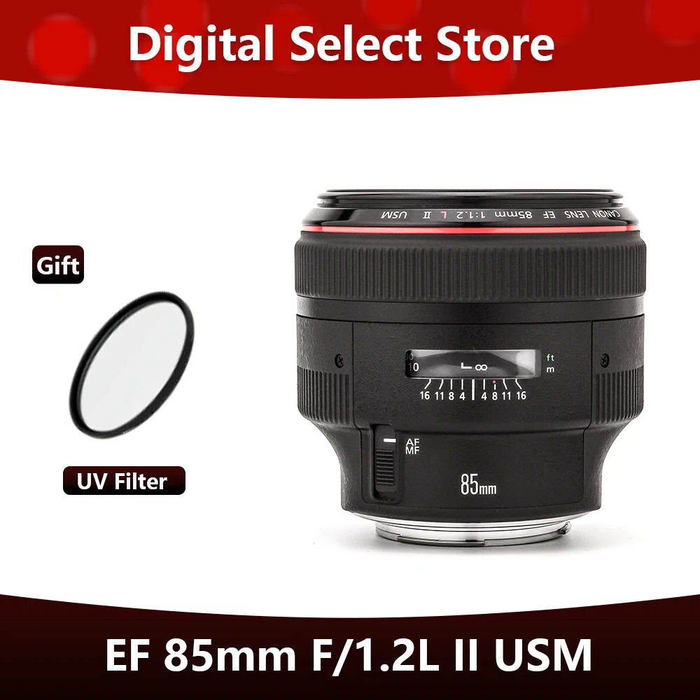 

Canon EF 85mm f/1.2L II USM Lens Large Aperture Portrait Fixed Focus Lens Full Frame Digital Camera For 5D Mark IV 6D Mark II