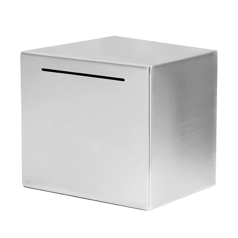 Safe Piggy Bank Made of Stainless Steel,Safe Box Money Savings Bank for Kids,Can Only Save the Piggy Bank That Cannot Be Taken O