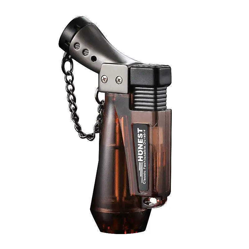 

2022 HONEST New Large-capacity Straight Jet Torch Lighter Windproof Straight Blue Flame Cigar Lighter Portable Outdoor Fire Tool