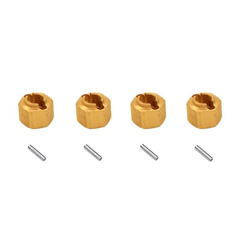 4Pcs Brass Extended Wheel Hex Hub Adapter 9750 For Traxxas TRX4M TRX-4M 1/18 RC Crawler Car Upgrade Parts Accessories images - 6