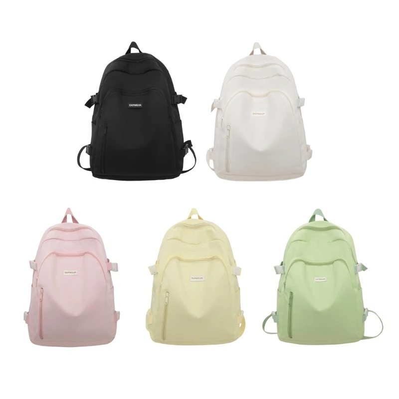 

Large Capacity School Backpack for College Nylon Daypack Casual Travel Bookbag