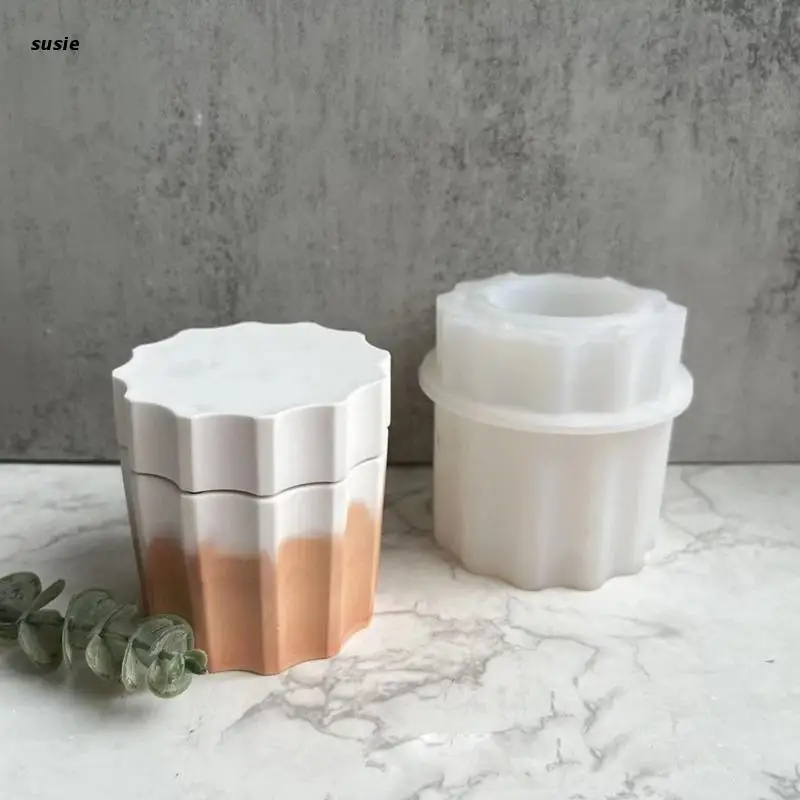 

X7YA Storage Box Resin Mold,Box Silicone Mold Set Resin Epoxy Casting Molds Jewelry Storage Case Holder Mold Jewelry Box Mold