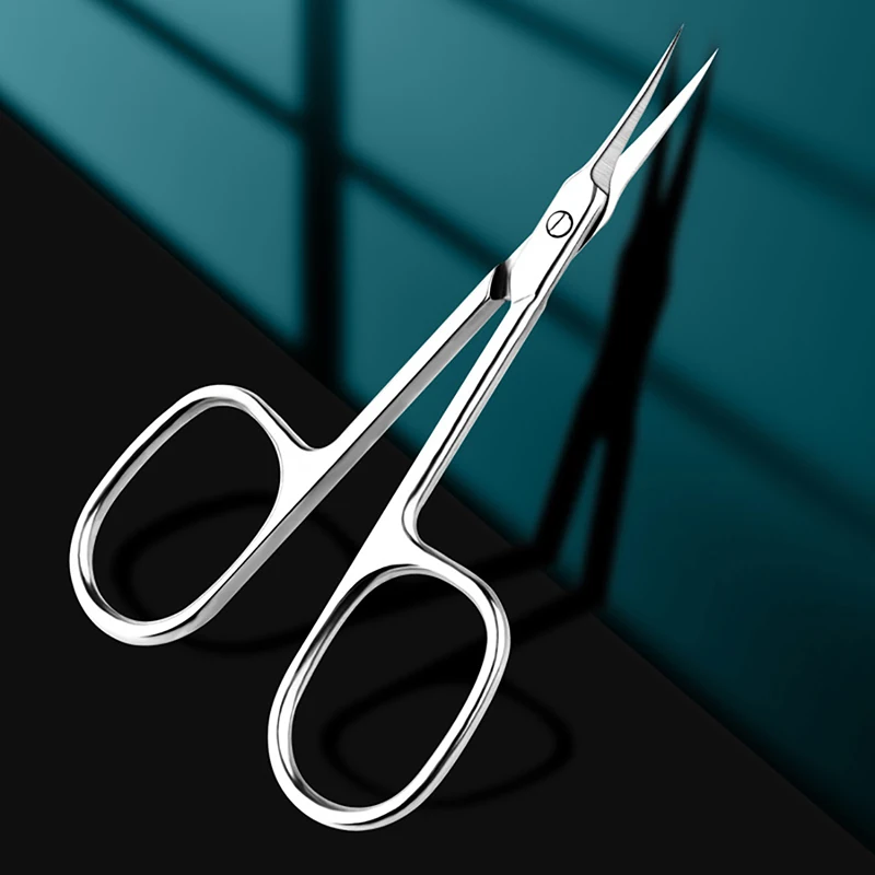 Eyebrow Scissors Curved Blade Cuticle Nippers Scissors Nail Clipper Trimmer Dead Skin Remover Cuticle Manicure Professional Tool