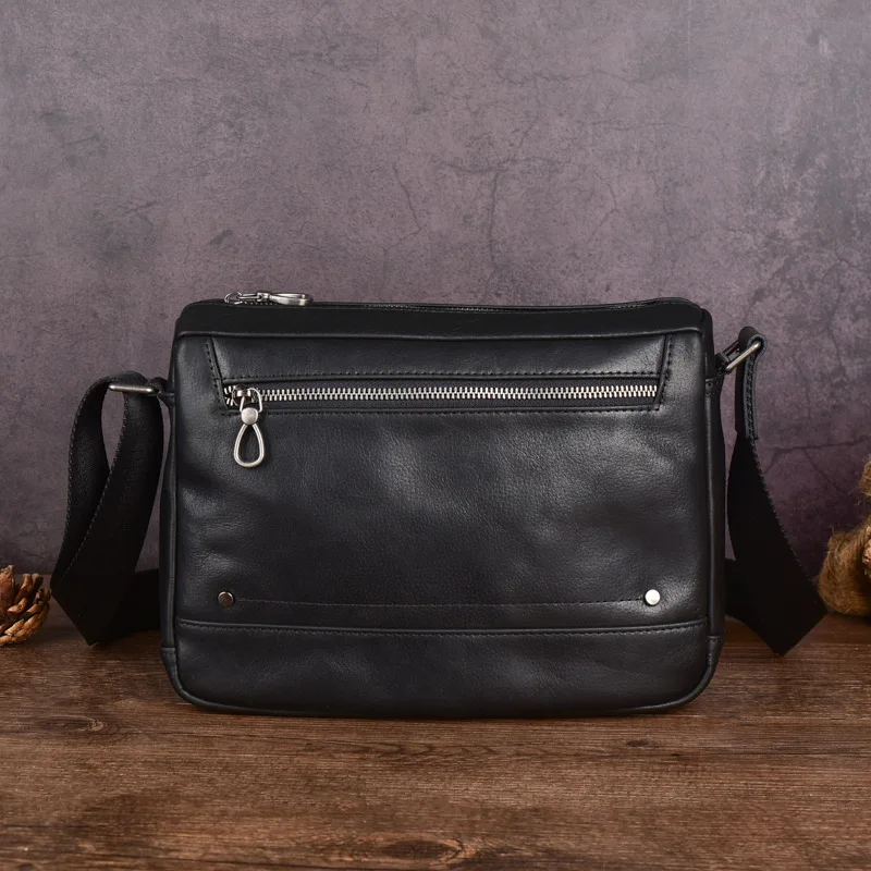 

Vintage Genuine Leather Men Bags Large Crossbody Shoulder Bag Men Messenger Leather Bags For Ipad Male Handbag Causual