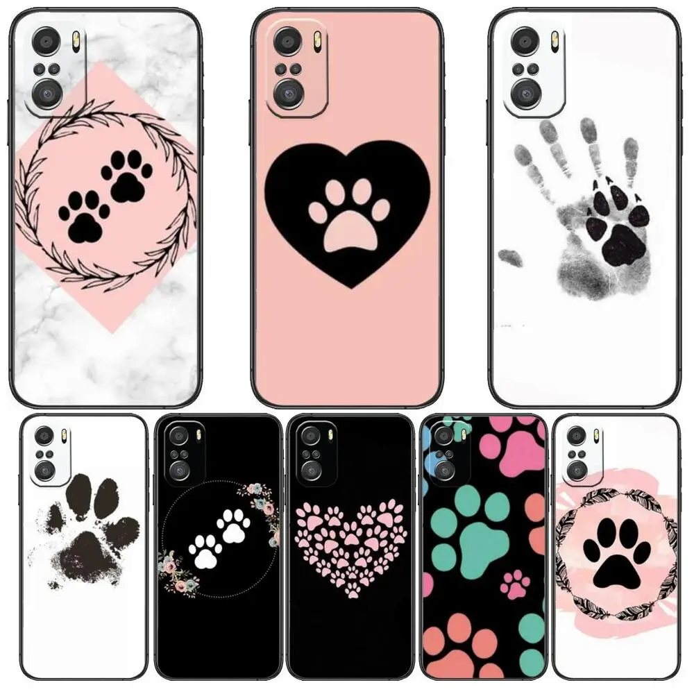 

Best Friends Dog Paw Phone Case For xiaomi mi 11 Lite pro Ultra 10s 9 8 MIX 4 FOLD 10T 5g Black Cover Silicone Back Prett