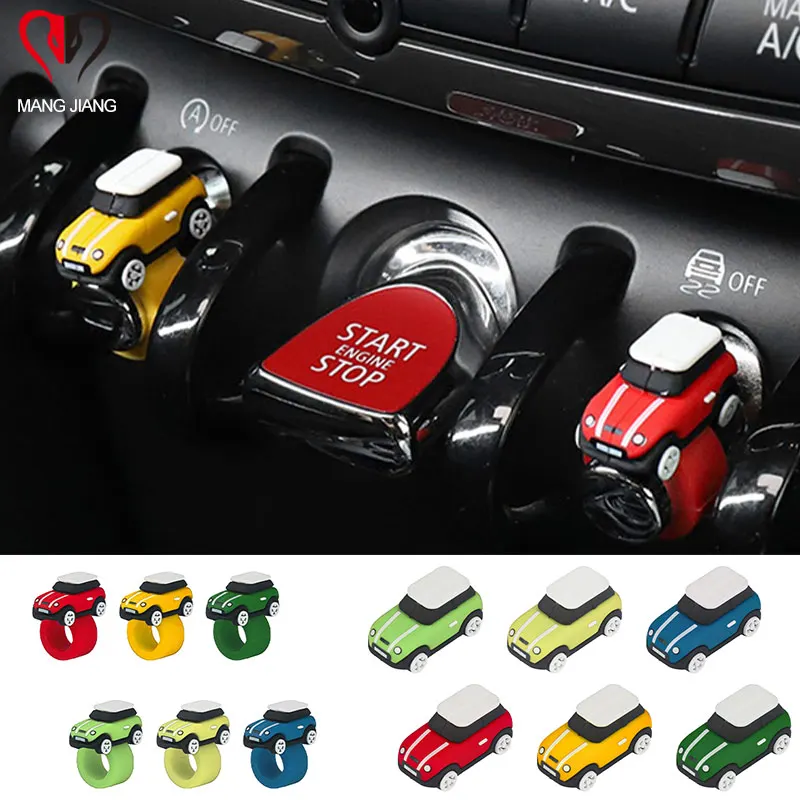 

Car Model Silicone Start Stop Button Cover Ring Sticker For Mini Cooper F55 F56 R55 R56 R60 Interior Ornaments Accessories