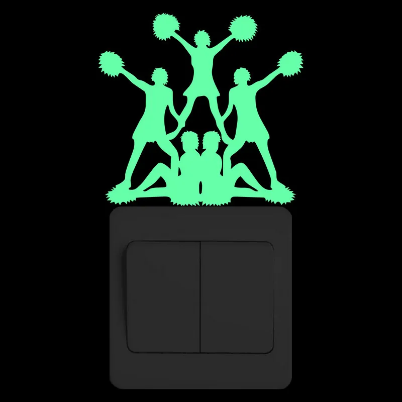 Настенный выключатель светящийся стикер карате Тхэквондо/Йога позы/ритмические
