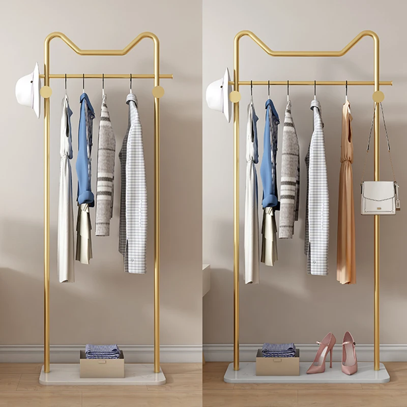 

Living Room Standing Coat Rack Floor Entrance Metal Boutique Suspension Coat Rack Corner Shelf Cabides Para Roupa Household Item