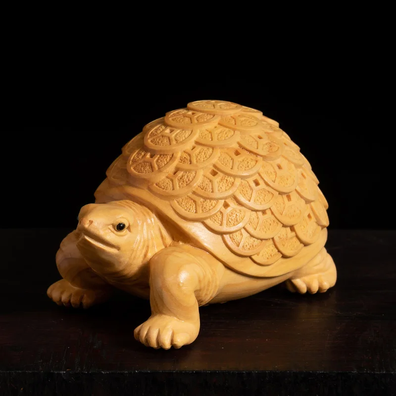 

Украшение для денег, черепаха, резьба по дереву, Мужская игрушка, морская черепаха, ящик