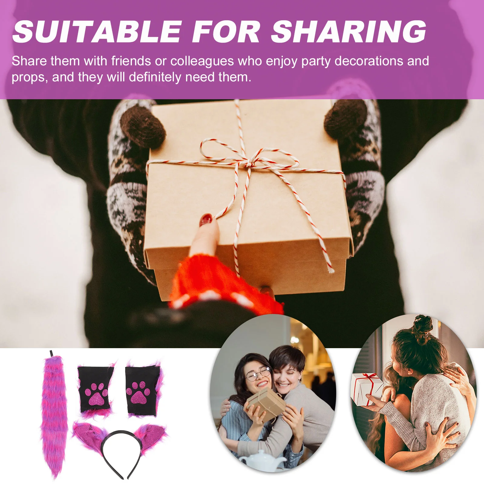 Повязка на голову с ушками животных аксессуары для волос повязка Хэллоуин