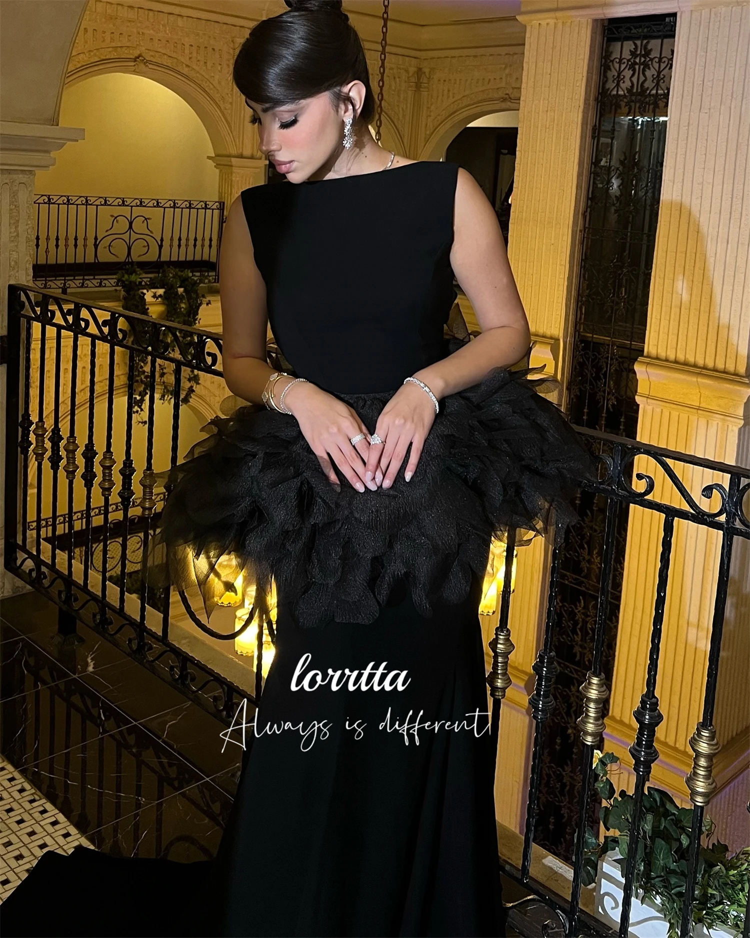 Lorrtta Grace Fishtail Cut Backless Party Dress Черное вечернее вечернее платье Woman Robe Soiree De Luxe 2024 فساتين سهرة (art.: 3920ca6c72cb3) - 3920ca6c72cb3