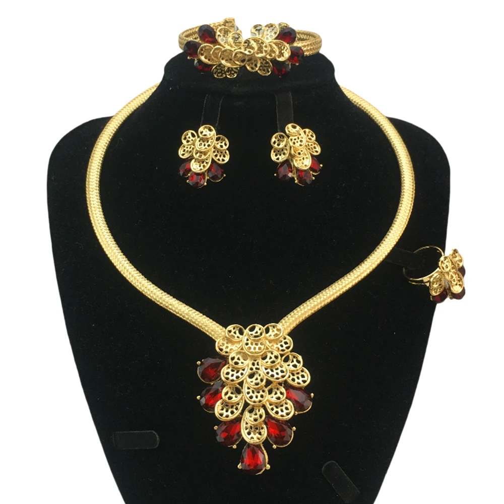 Модные трендовые нигерийские Свадебные Ювелирные наборы с африканскими