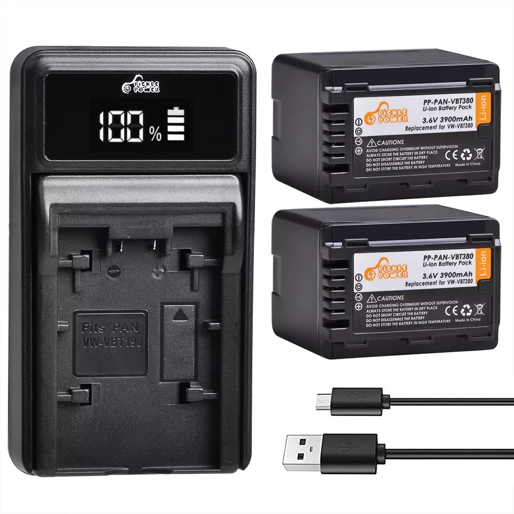 

Pickle Power 3900mAh VW-VBT380 Battery+LED USB Charger for Panasonic HC-V720,HC-V727,HC-V730,HC-V750,HC-V757,HC-V760,HC-V770