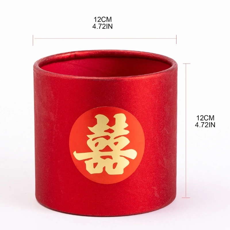 Китайские фигурки фу Цветочная коробка красный круглый цветочный контейнер для