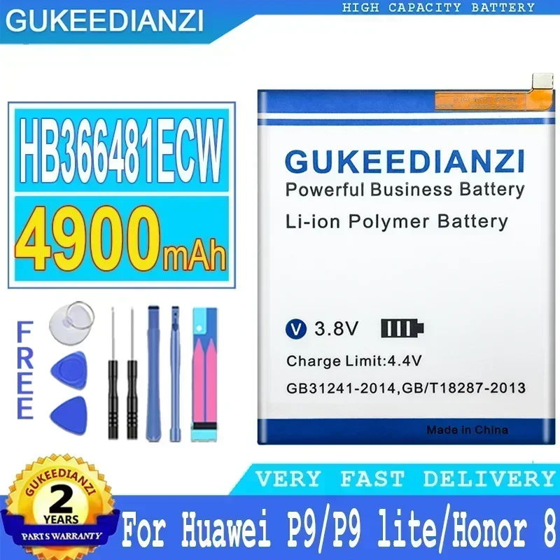 Аккумулятор большой емкости HB 366481 ЭКВ для Huawei Honor 8 Lite 5C G9 Y6II P10 Honor8 4900 мАч