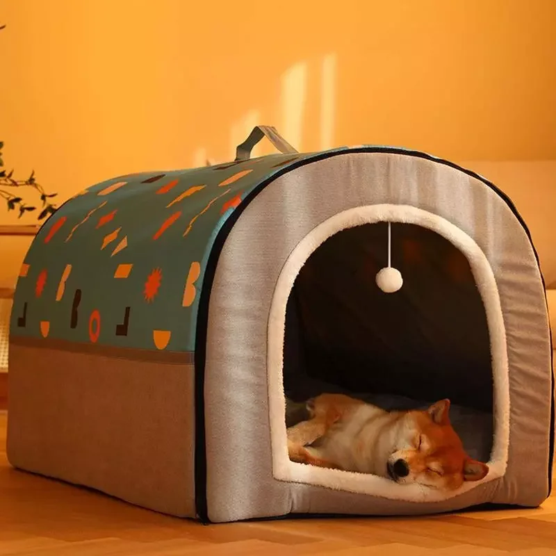 NEW2023 Bed Warm Pet Basket Cozy Kitten Lounger Cushion Winter House Tent Very Soft Small Dog Mat Bag For Washable Cave Beds
