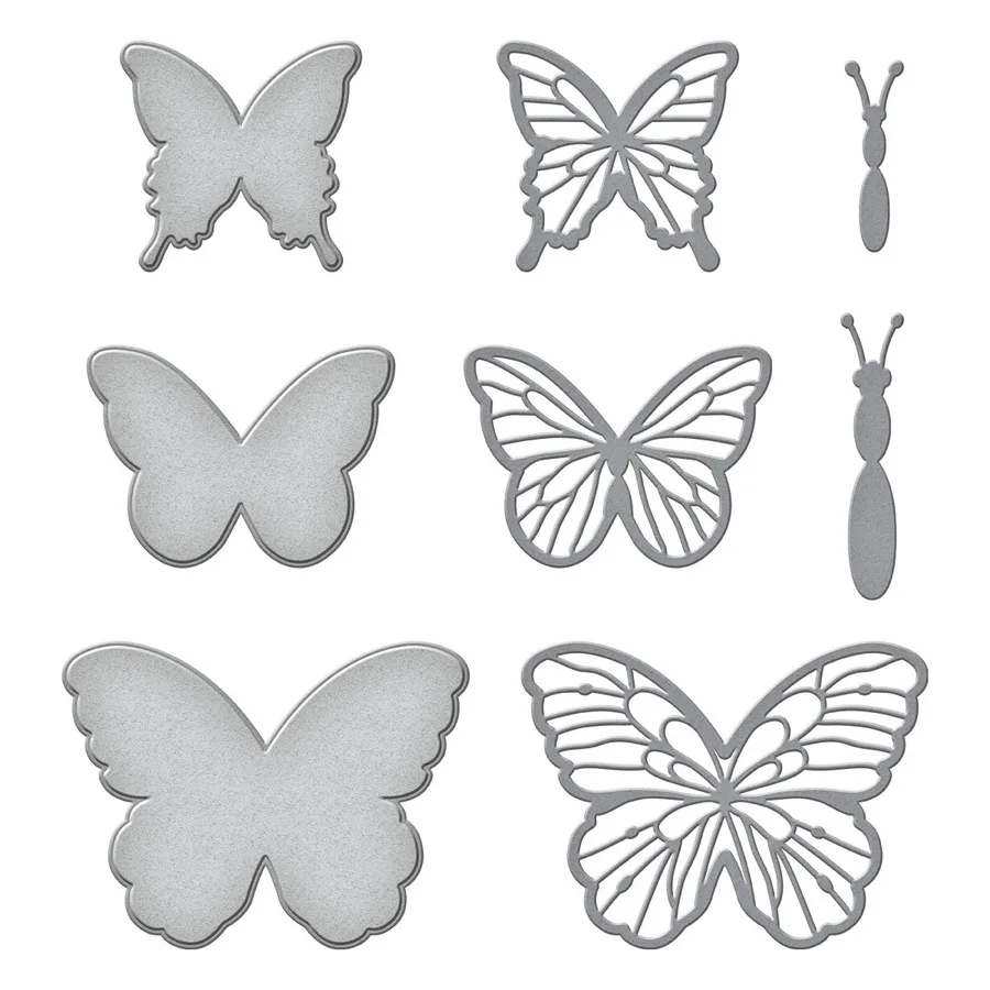 

Delicate Butterflies Etched Metal Cutting Dies 2022 New Arrival Mold Decoration Scrapbook Paper Craft Knife Mould Hot