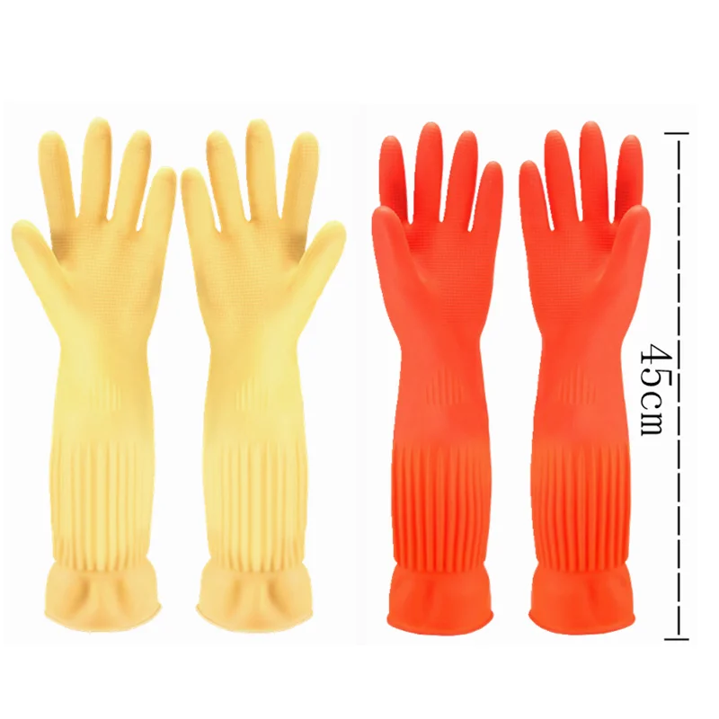 

45cm Latex Work Gloves Kitchen Accessories Housework Cleaning Appliances Housekeeping Factory Labor Insurance Gloves S/M/L