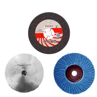 75mm cutting disc wood metal circular saw blade flat flap grinding wheel sanding pads for 10mm bore angle grinder