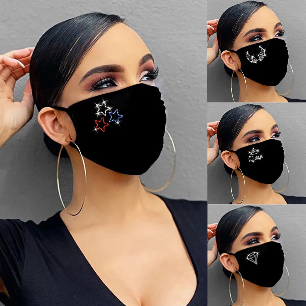 

1PCS Mask Women Reusable Outdoor Drill Breathable Fashion Ice Cotton Windproof Mask Mouth Cover mascarillas cubrebocas маска
