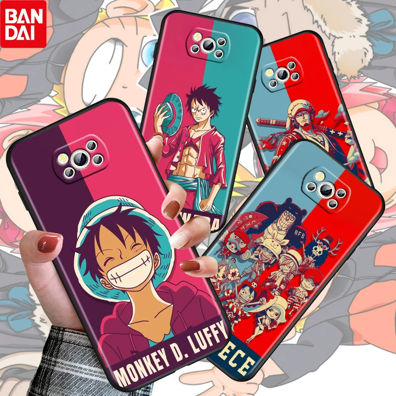 

Anime ONE PIECE LOGO For Xiaomi Poco M4 X3 F3 GT NFC M3 C3 M2 F2 F1 X2 Pro Mi Mix3 Soft Silicone Black Phone Case Cover Fundas