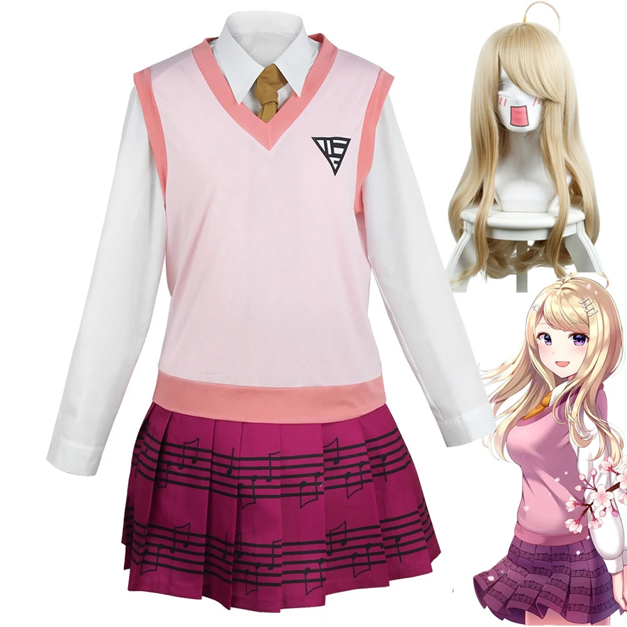 Новый Danganronpa V3 костюмы для косплея Akamatsu Kaede JK униформа аниме косплей одежда