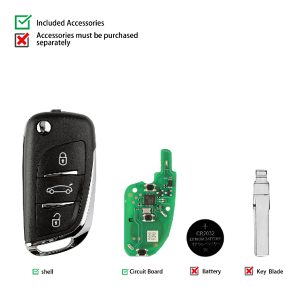 2 шт./партия беспроводные пульты дистанционного управления Xhorse XEDS01EN VVDI2